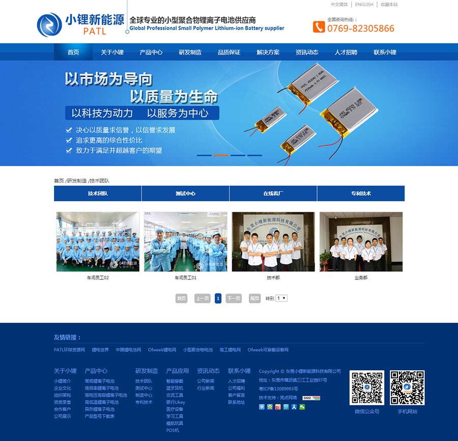 东莞锂电池营销型网站案例